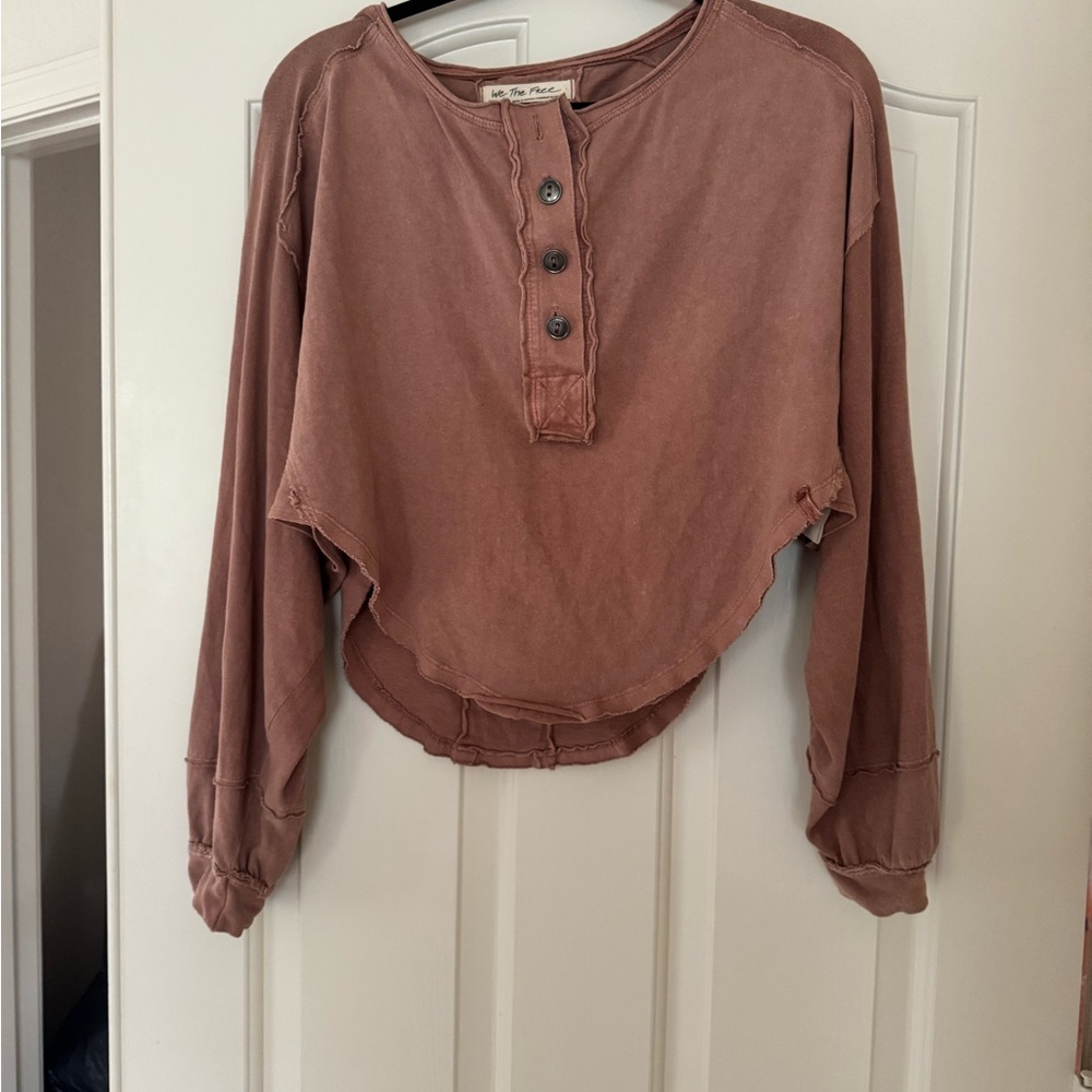 Free Prople Women's Mauve Button-Up Top